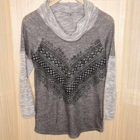 Vanity Cowl neck distressed Sweater. - Picture 1 of 7